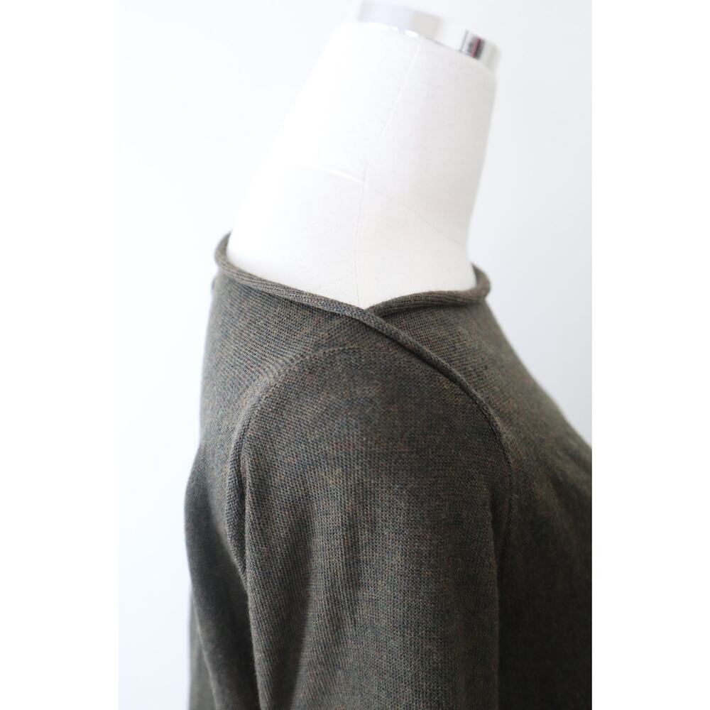 Hannes Roether Size M Merino Wool A-Line Sweater Tunic Pockets Green - Picture 12 of 14